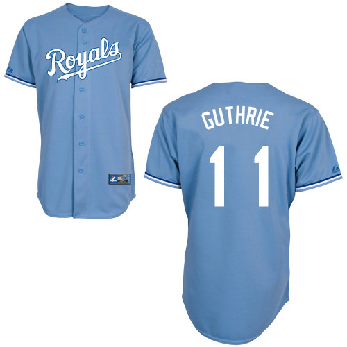 Jeremy Guthrie #11 mlb Jersey-Kansas City Royals Women's Authentic Alternate 1 Blue Cool Base Baseball Jersey
